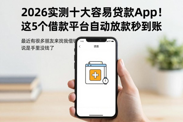 2026实测十大容易贷款的app!这5个借款平台自动放款秒到账