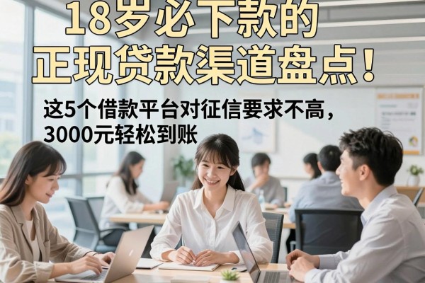 18岁必下款的正规贷款渠道盘点!这5个借款平台对征信要求不高,3000元轻松到账