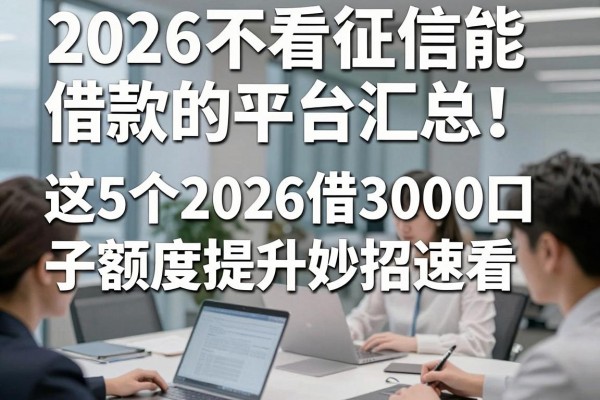 2026不看征信能借款的平台汇总！这5个2026借3000口子额度提升妙招速看