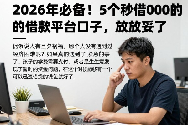 2026年必备！5个秒借10000的借款平台口子，放款妥了