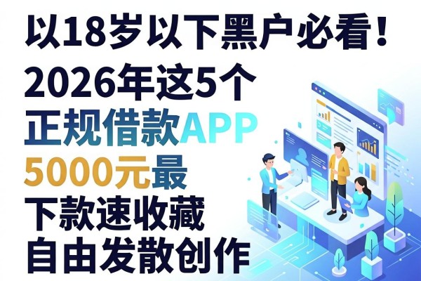 18岁以下黑户必看!2026年这5个正规借款APP,5000元最容易下款速收藏
