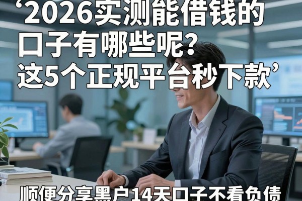 2026实测能借钱的口子有哪些呢?这5个正规平台秒下款,顺便分享黑户14天口子不看负债!