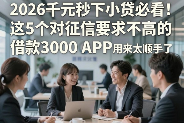 2026千元秒下小贷必看!这5个对征信要求不高的借款3000 APP,用起来太顺手了!