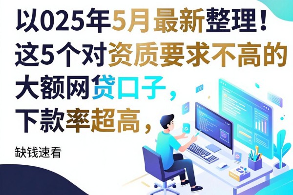 2025年5月最新整理!这5个对资质要求不高的大额网贷口子,下款率超高,缺钱速看