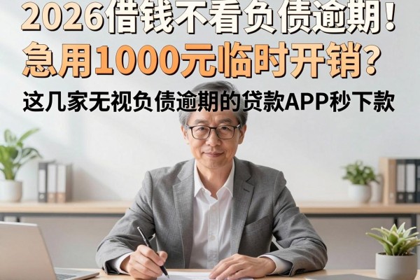 2026借钱不看负债逾期!急用1000元临时开销?这几家无视负债逾期的贷款APP秒下款