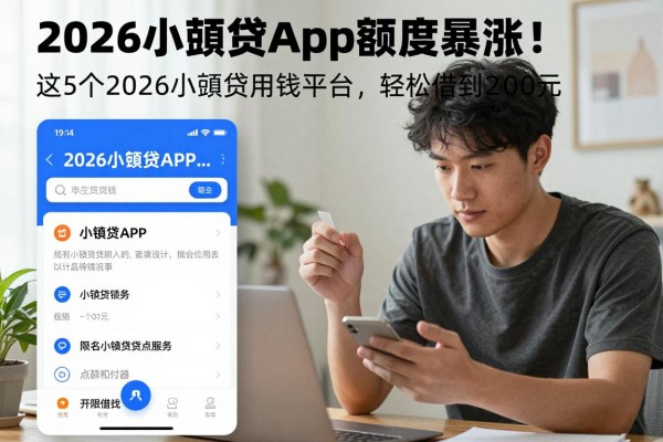 2026小额贷app额度暴涨!这5个2026小额贷平台,轻松借到2000元