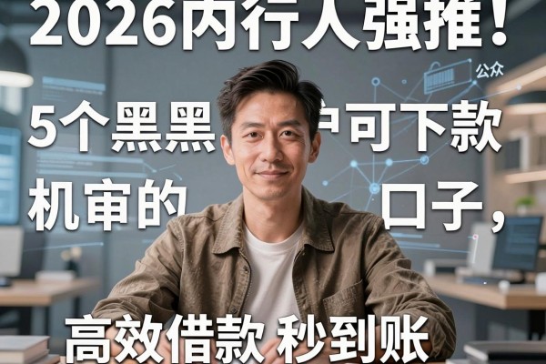 2026内行人强推！5个黑户可下款的机审口子，高效借款秒到账