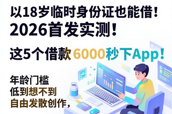 18岁临时身份证也能借!2026首发实测:这5个借款6000秒下App,年龄门槛低到想不到