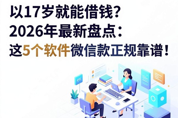 17岁就能借钱？2026年最新盘点：这5个软件微信借款正规靠谱！