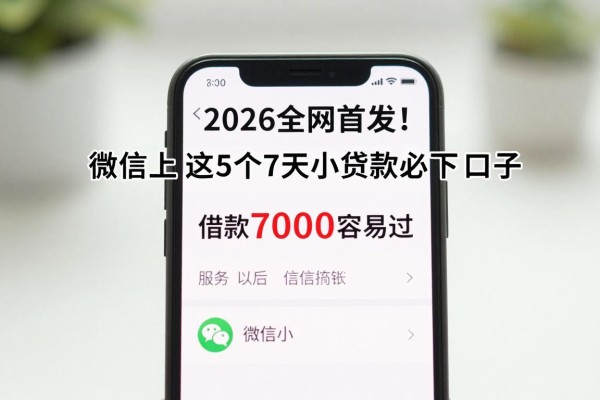 2026全网首发!微信上这5个7天小额贷款必下口子,借款7000容易过