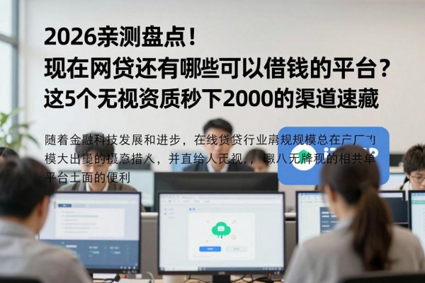 2026亲测盘点!现在网贷还有哪些可以借钱的平台?这5个无视资质秒下2000的渠道速藏