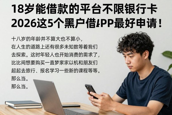 18岁能借款的平台不限银行卡，2026这5个黑户借钱APP最好申请！