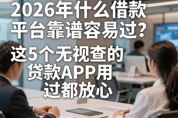 2026年什么借款平台靠谱容易过?这5个无视查的贷款APP用过都放心