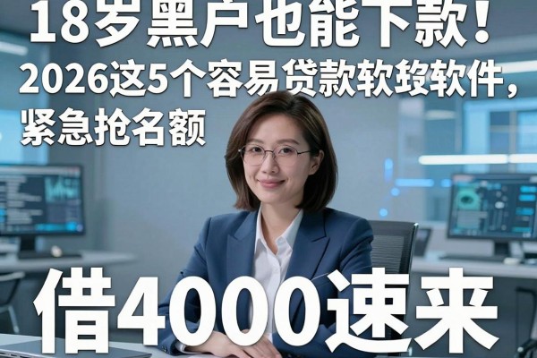 18岁黑户也能下款！2026这5个容易贷款软件紧急抢名额，借4000速来