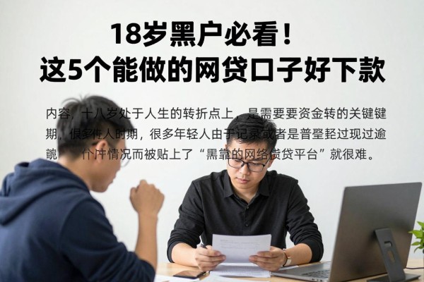 18岁黑户必看！这5个能做的网贷口子好下款