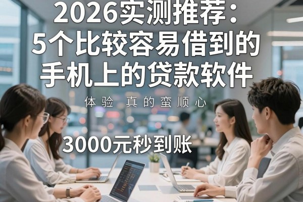2026实测推荐:5个比较容易借到的手机上的贷款软件,3000元秒到账体验真的蛮顺心