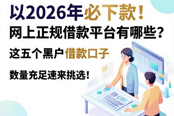 2026年必下款!网上正规借款平台有哪些?这五个黑户借款口子数量充足速来挑选!
