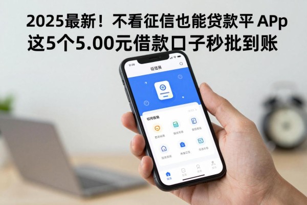2025最新！不看征信也能借的贷款平台APP合集，这5个500元借款口子秒批到账