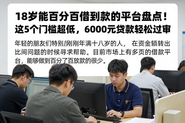 18岁能百分百借到款的平台盘点!这5个门槛超低,6000元贷款轻松过审