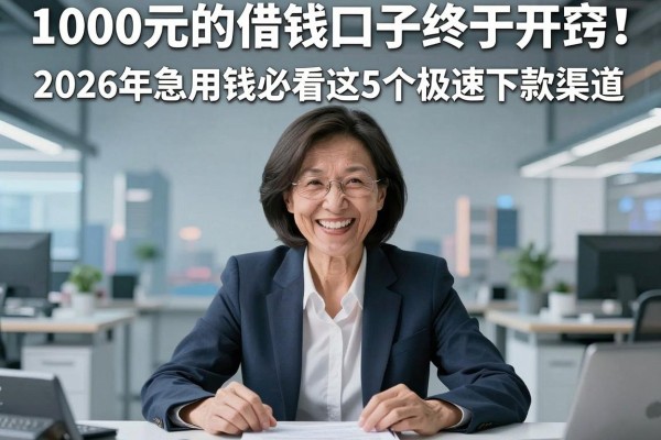 1000元的借钱口子终于开窍!2026年急用钱必看这5个极速下款渠道
