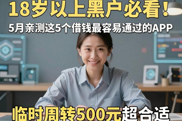 18岁以上黑户必看!5月亲测这5个借钱最容易通过的APP,临时周转500元超合适