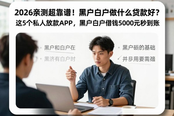 2026亲测超靠谱！黑户白户做什么贷款好？这5个私人放款APP，黑户白户借钱5000元秒到账