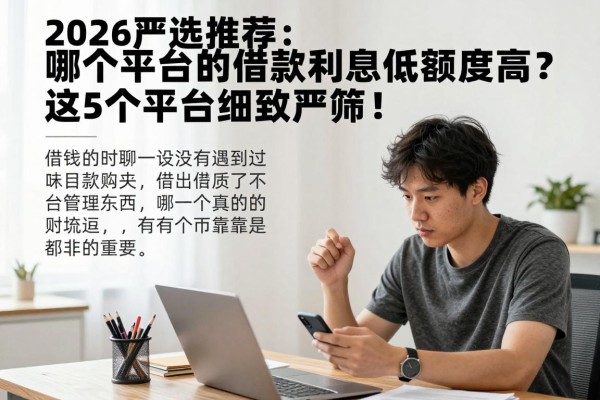 2026严选推荐:哪个平台的借款利息低额度高?这5个平台细致严筛!
