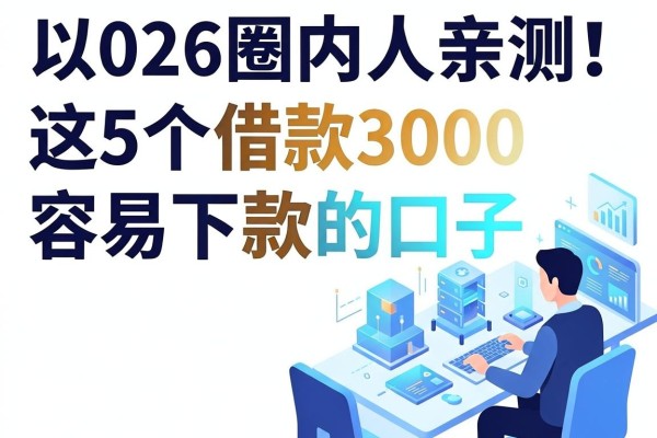 2026圈内人亲测！这5个借款3000容易下款的口子，成功率超高速收藏