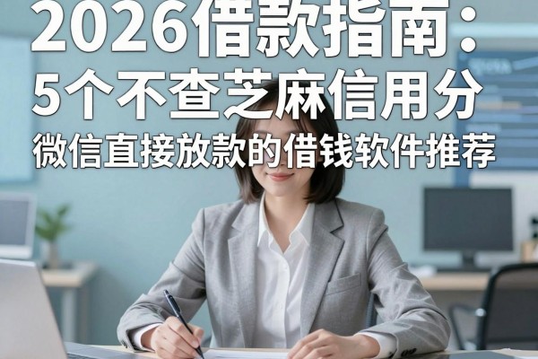 2026借款指南：5个不查芝麻信用分、要求低、微信直接放款的借钱软件推荐