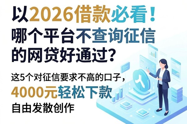 2026借款必看!哪个平台不查询征信的网贷好通过?这5个对征信要求不高的口子,4000元轻松下款