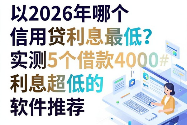 2026年哪个信用贷利息最低?实测5个借款4000利息超低的软件推荐