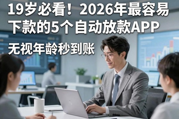 19岁必看!2026年最容易下款的5个自动放款APP,无视年龄秒到账