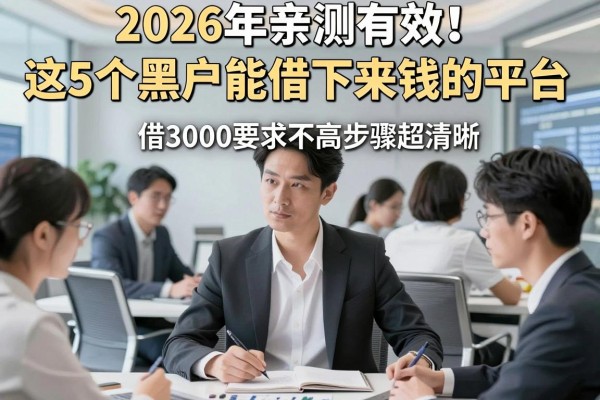 2026年亲测有效！这5个黑户能借下来钱的平台，借3000要求不高步骤超清晰