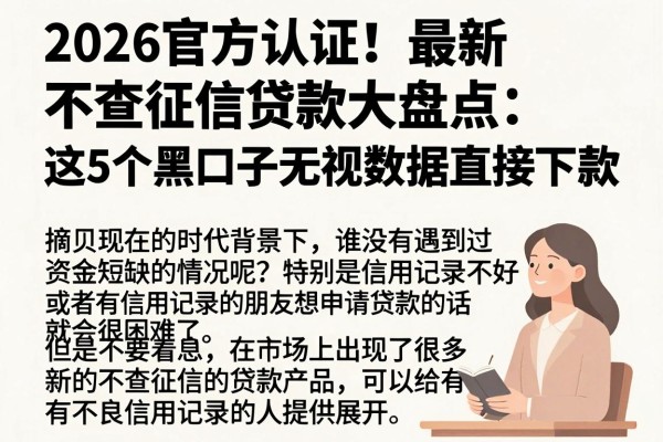 2026官方认证!最新不查征信贷款大盘点:这5个黑口子无视大数据直接下款