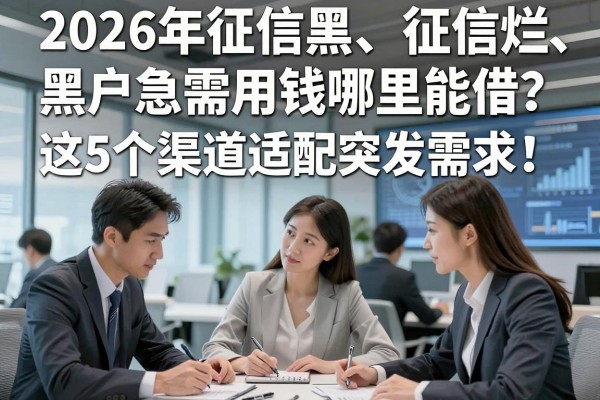 2026年征信黑、征信烂、黑户急需用钱哪里能借？这5个渠道适配突发需求！