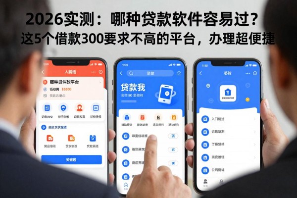 2026实测：哪种贷款软件容易过？这5个借款3000要求不高的平台，办理超便捷！