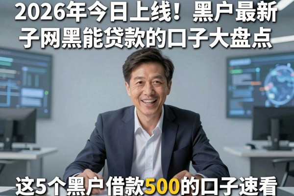 2026年今日上线!黑户最新网黑能贷款的口子大盘点,这5个黑户借款500的口子速看