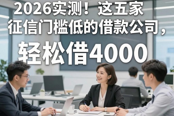 2026实测！这五家征信门槛低的借款公司，轻松借4000