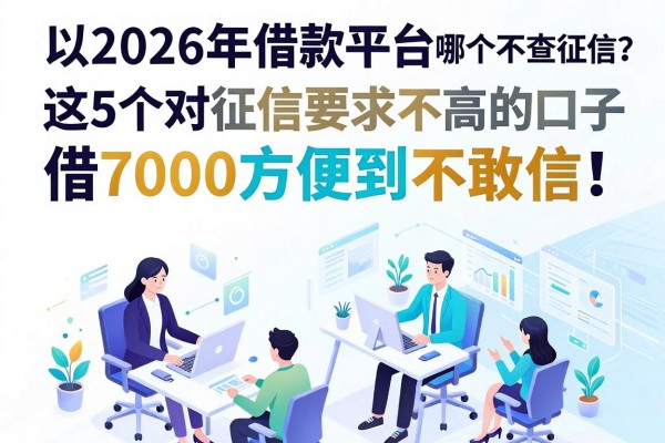 2026年借款平台哪个不查征信？这5个对征信要求不高的口子，借7000方便到不敢信！