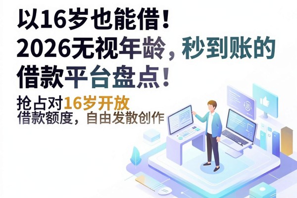 16岁也能借！2026无视年龄秒到账的借款平台盘点，抢占对16岁开放的借款额度