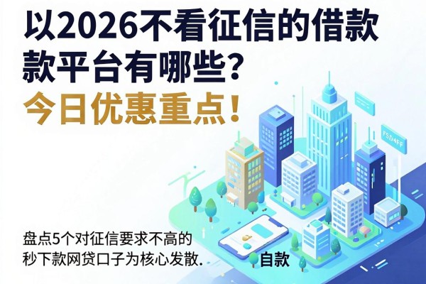 2026不看征信的借款平台有哪些?今日优惠重点!盘点5个对征信要求不高的秒下款网贷口子