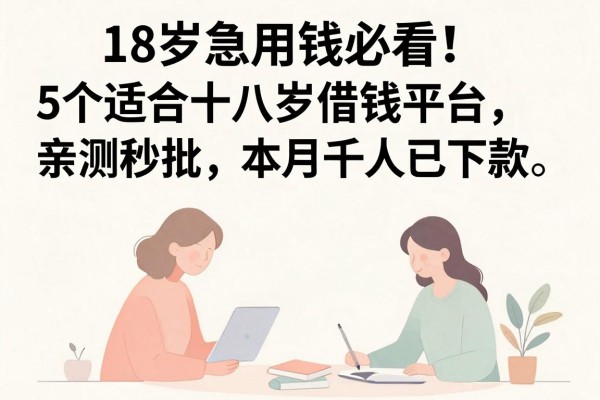 18岁急用钱必看！5个适合十八岁借钱平台亲测秒批，本月千人已下款