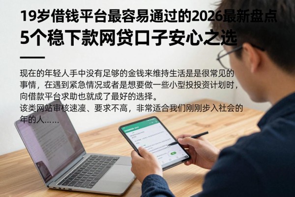 19岁借钱平台最容易通过的2026最新盘点,5个稳下款网贷口子安心之选