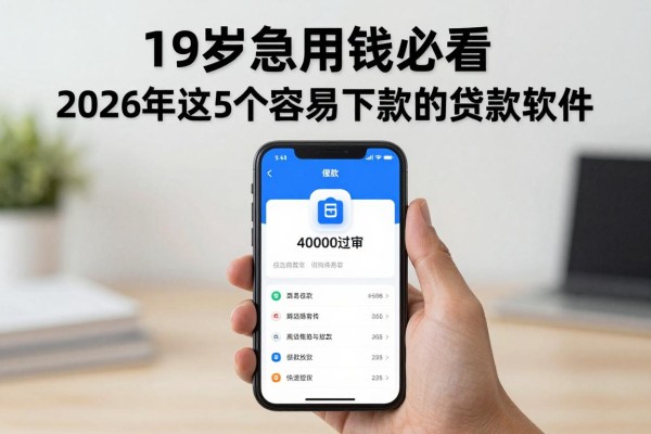 19岁急用钱必看！2026年这5个容易下款的贷款软件，借款40000轻松过审