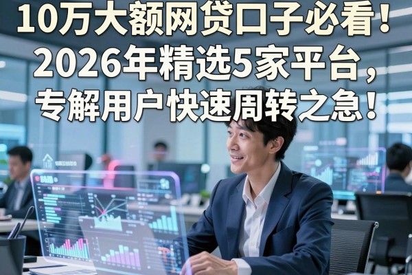 10万大额网贷口子必看!2026年精选5家平台,专解用户快速周转之急