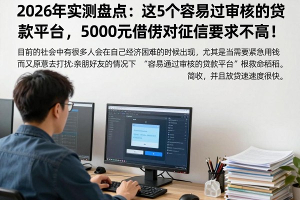 2026年实测盘点：这5个容易过审核的贷款平台，5000元借款对征信要求不高！