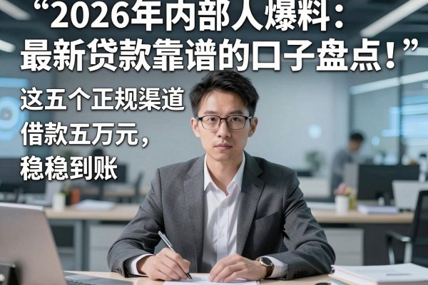 2026年内部人爆料：最新贷款靠谱的口子盘点！这五个正规渠道，借款五万元稳稳到账