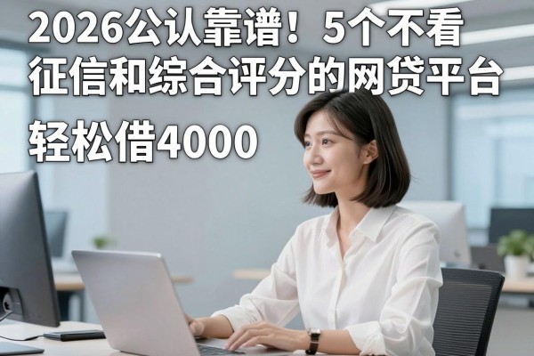 2026公认靠谱!5个不看征信和综合评分的网贷平台,轻松借4000