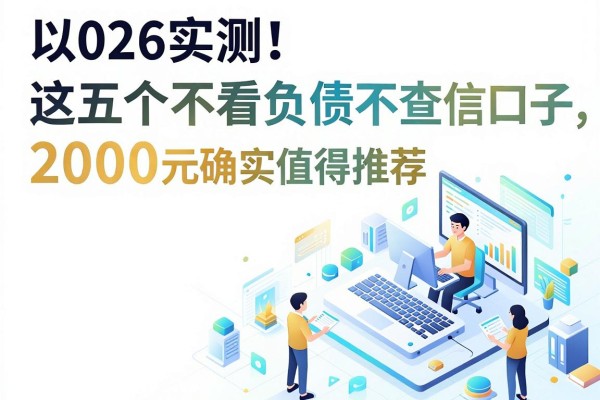 2026实测！这五个不看负债不查征信的口子，2000元确实值得推荐