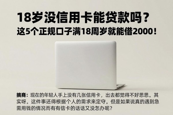 18岁没信用卡能贷款吗？这5个正规口子满18周岁就能借2000！